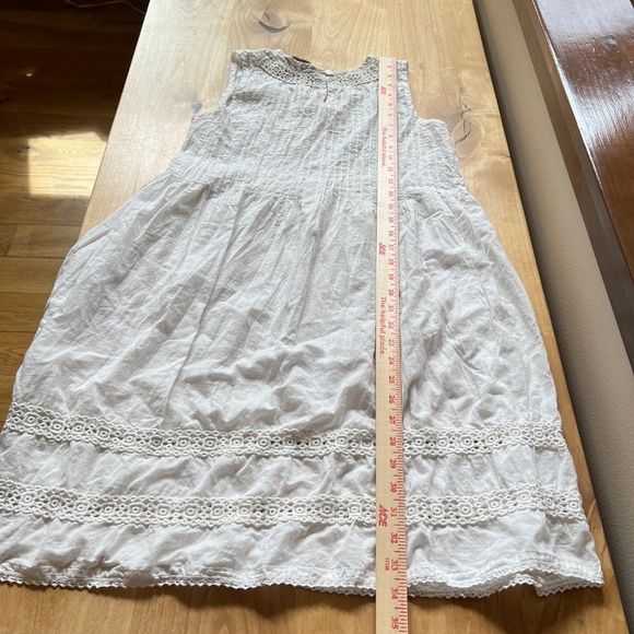 ROSE AND ROSE DRESS XS CROCHET LACE SLEEVELESS COQUETTE PRAIRIE COTTAGECORE - Picture 10 of 13